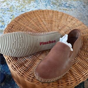 Fluchos Bahamas Elegant Brown Perforated Men's Loafers